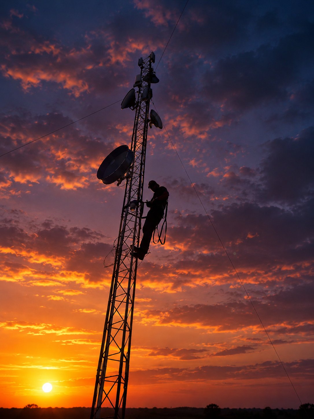 Illustration for wireless internet service with connectivity theme